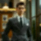 Elegant double-breasted suit showcasing modern design