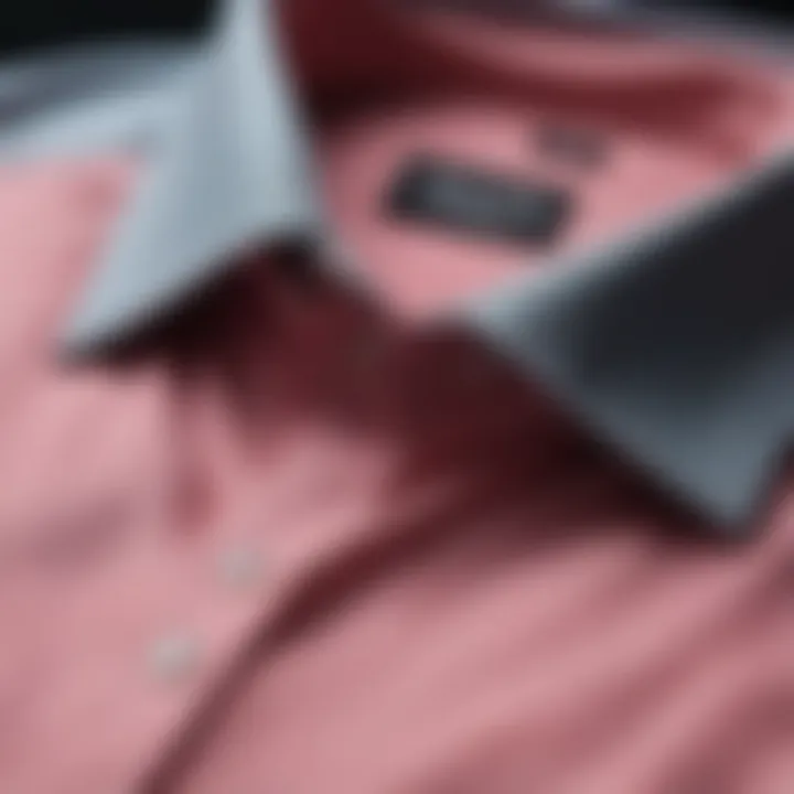 Close-up of fabric textures of a dual-colored shirt