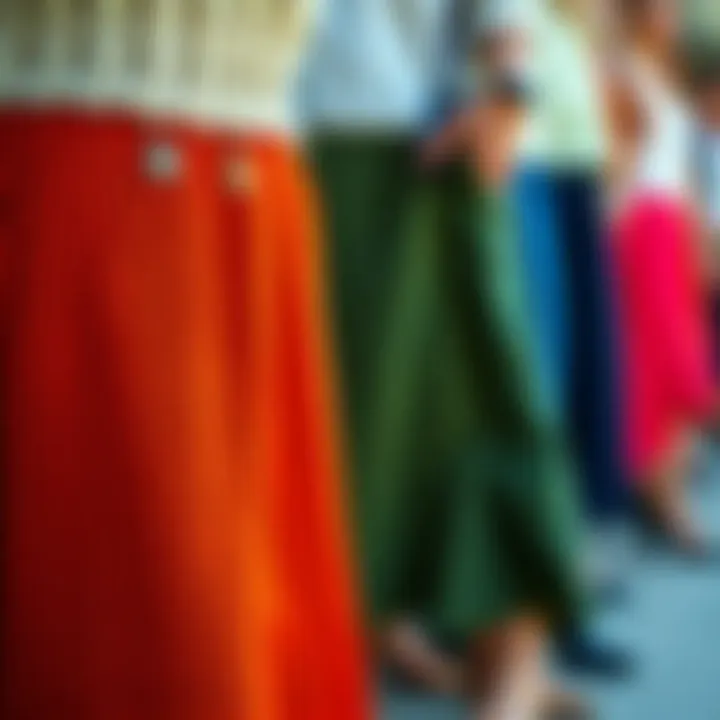 A close-up of eco-friendly materials used in knitted skirts