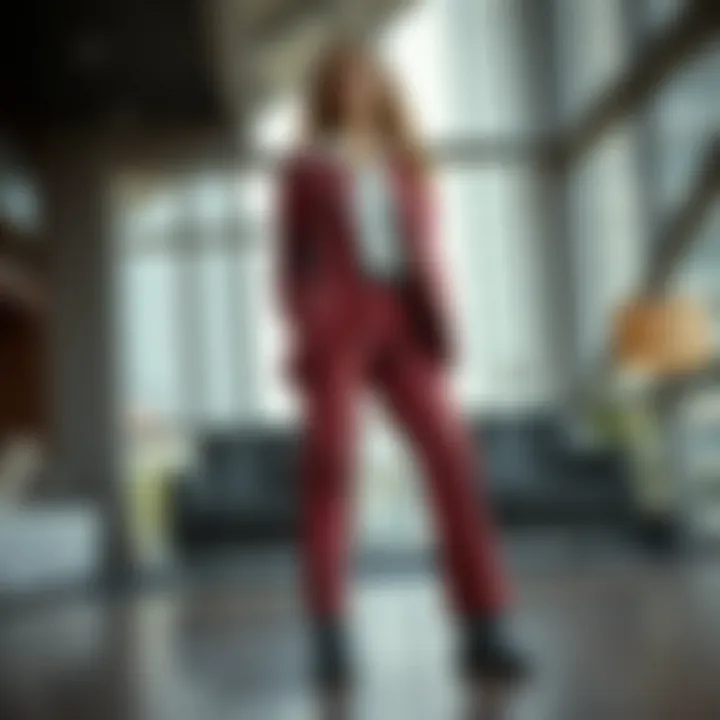 Stylish plaid pants in a modern setting