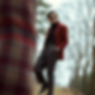 Sustainable fashion featuring plaid trousers