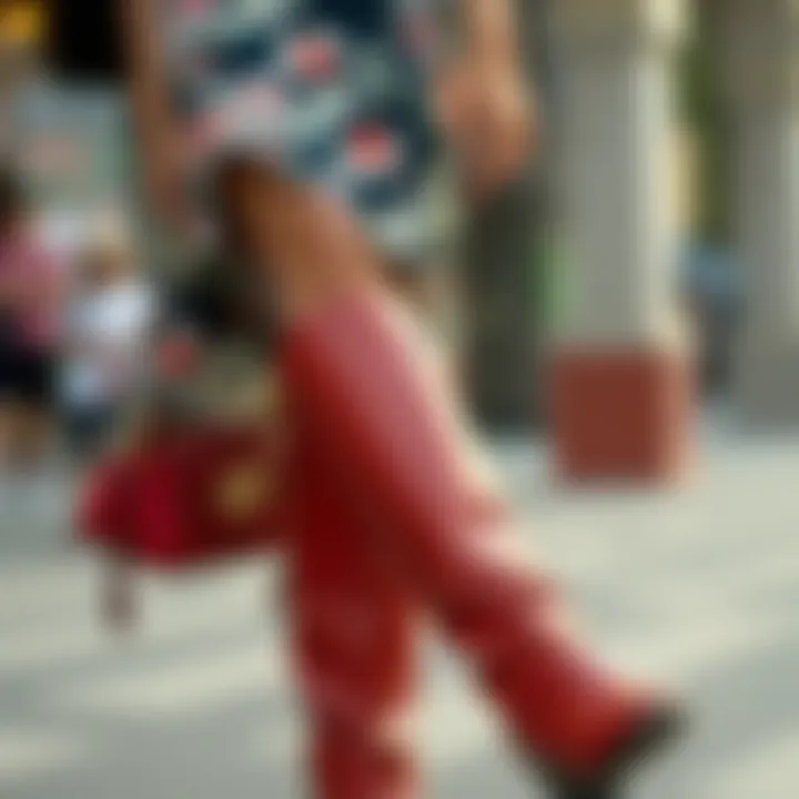 Stylish knee-high boots paired with a floral dress