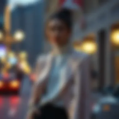 Elegant evening look with a fitted jacket and luxurious sweater