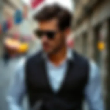 Elegant male vest ensemble showcasing sophistication