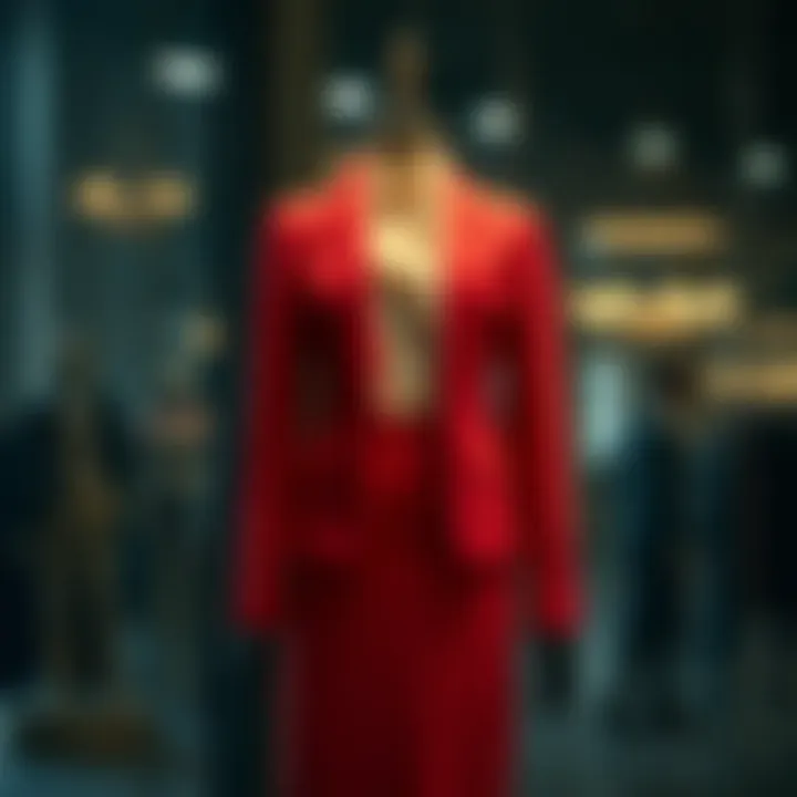 Elegant skirt suit on a mannequin