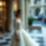 Elegant wedding dress showcasing sustainable fabric choices