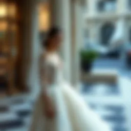 Elegant wedding dress showcasing sustainable fabric choices