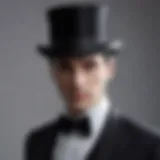 A classic English top hat displayed elegantly.