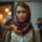 Elegant scarf styles showcasing various materials and patterns