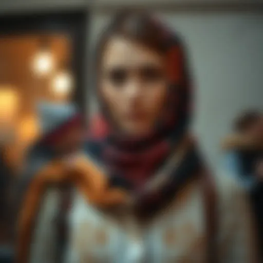 Elegant scarf styles showcasing various materials and patterns