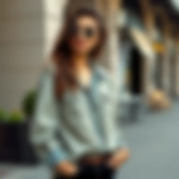 Chic Style with Loose Denim Elegant pairing of loose denim with casual attire