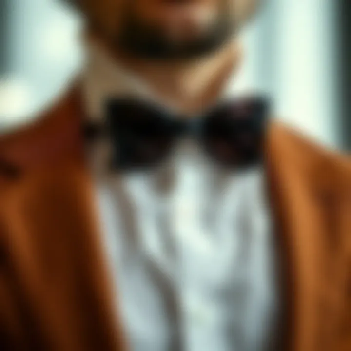 Close-up of accessories enhancing a formal attire