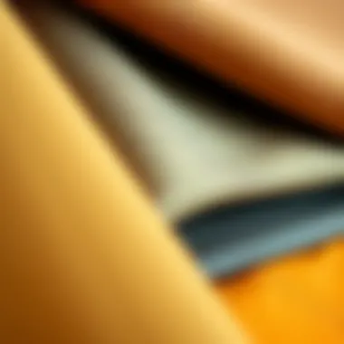 A variety of fabric swatches highlighting texture and color