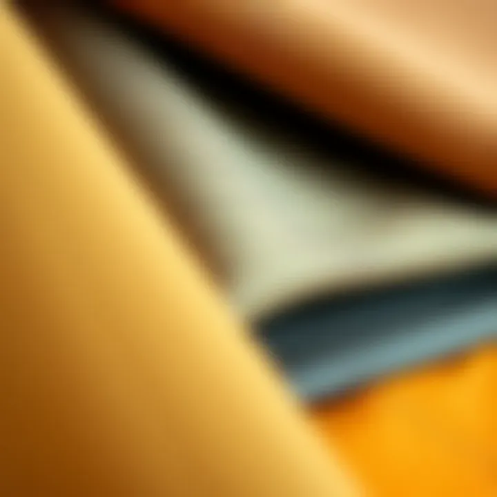 A variety of fabric swatches highlighting texture and color