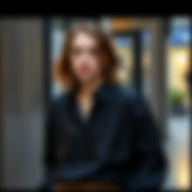 Layered styling with a black shirt