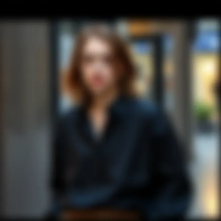 Layered styling with a black shirt