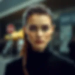 Sleek hairstyle with a wet look effect