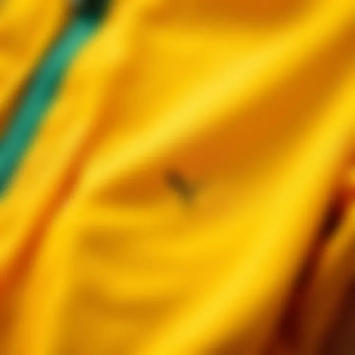 Close-up of fabric texture of tracksuit