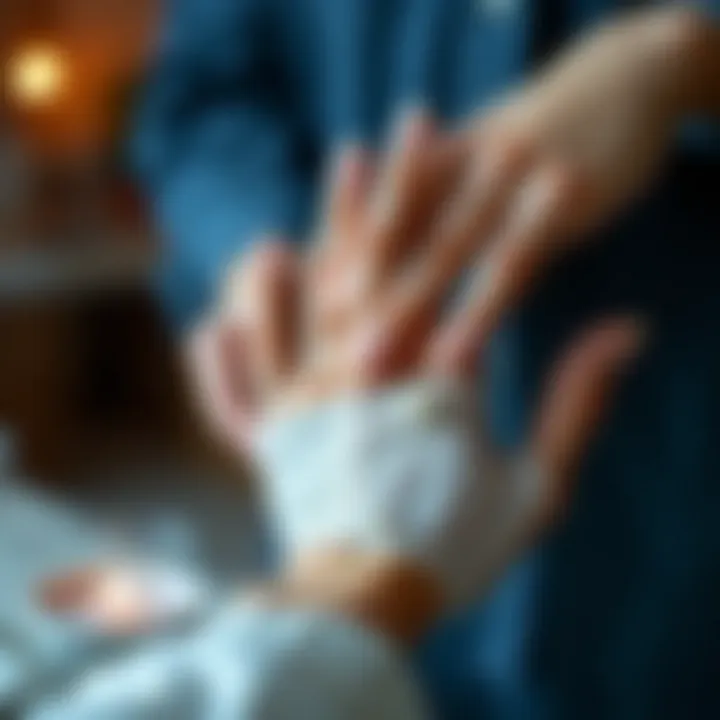 DIY hand mask application