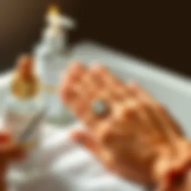 Relaxing hand care routine