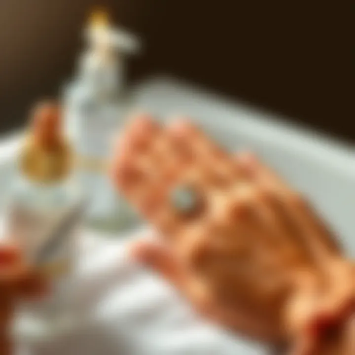 Relaxing hand care routine