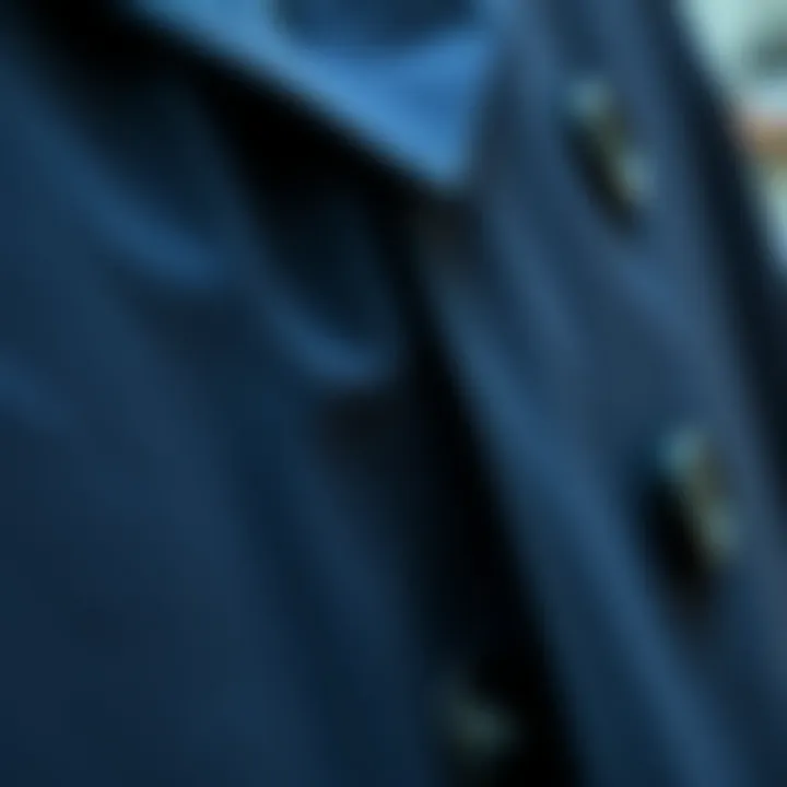 Fabric Texture and Quality Close-up of fabric details on a trench coat