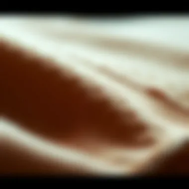 Close-up of fabric texture showcasing quality