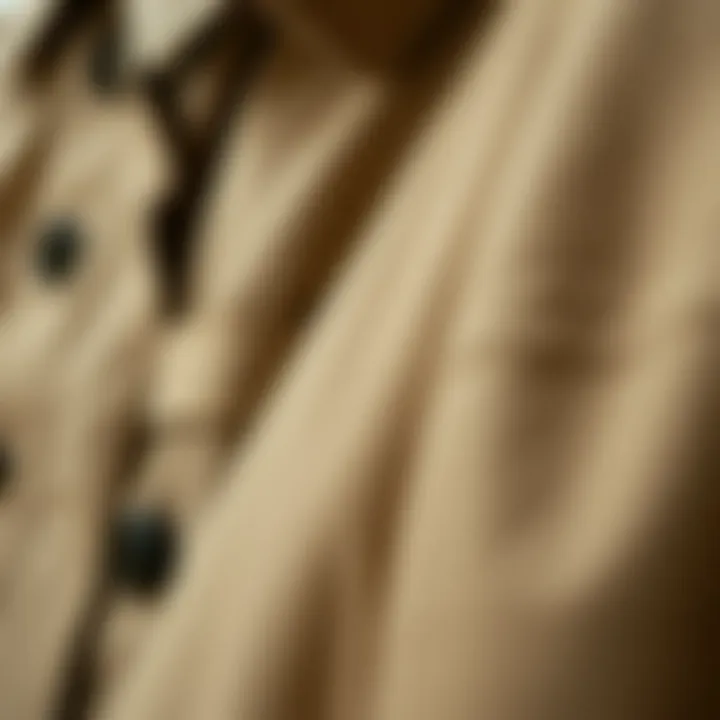 Close-up of fabric texture showcasing quality