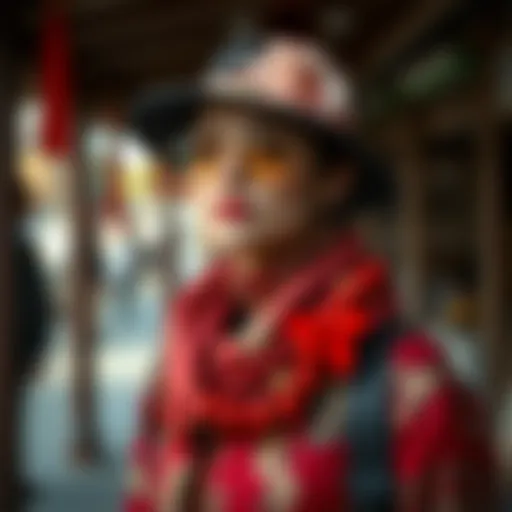 An intricate blend of cultural fashion styles