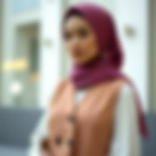 Elegant hijab vest outfit showcasing modern fashion