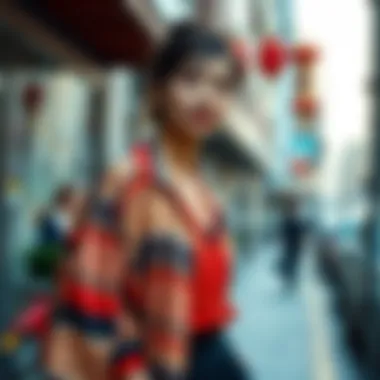 Fashionable outfit combination featuring a kimono jacket