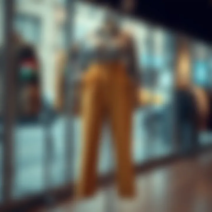 Stylish 48 size trousers displayed on a mannequin