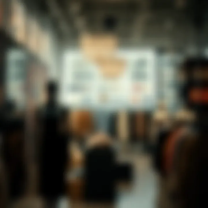 Affordable Ferace Collection Fashionable ferace collection in a boutique setting, emphasizing on affordability