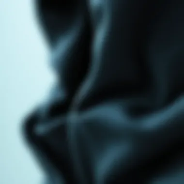 Close-up of high-quality fabric for hooded clothing