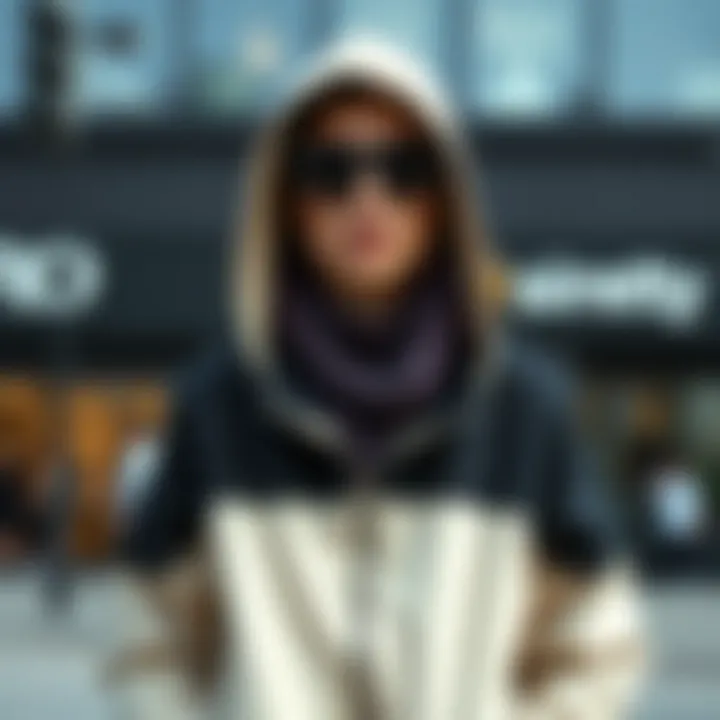 Fashionable layering with a zip-up hoodie