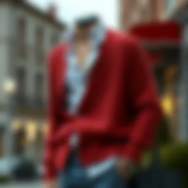 Stylish cardigan added to a shirt outfit