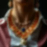 Elegant shirt necklace showcasing modern fashion trends