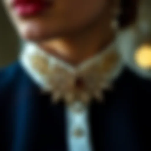 Elegant collar pin showcasing a unique design