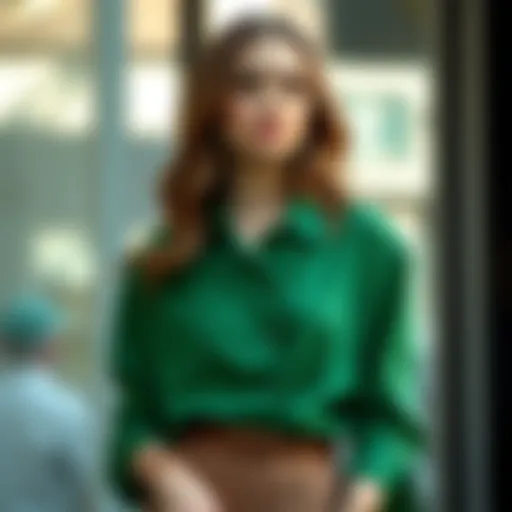 Elegance in Green: Styling Tips Elegant green shirt styled with accessories