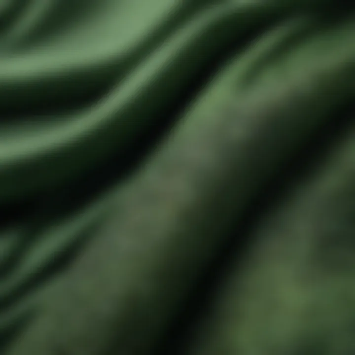 Close-up of green fabric texture