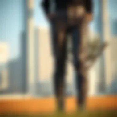 Stylish gray leather pants showcased in a modern setting