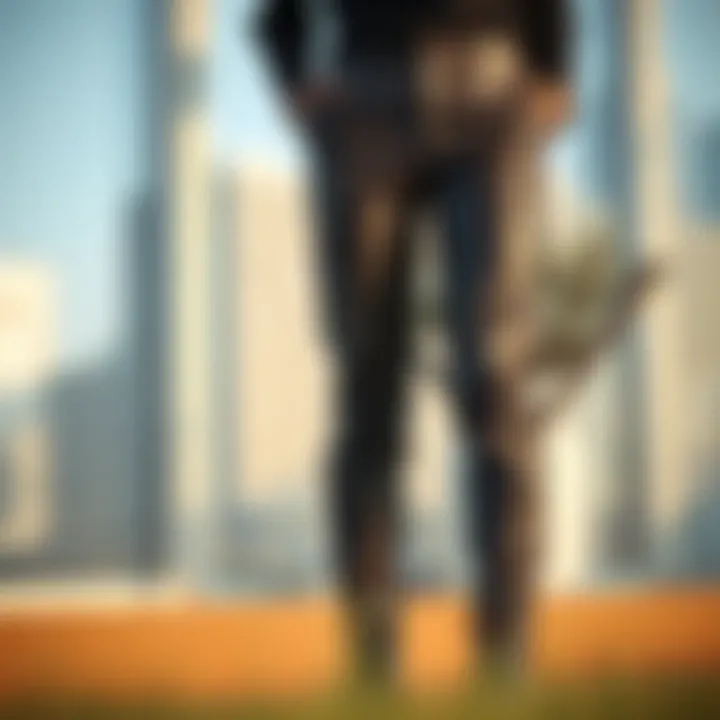 Stylish gray leather pants showcased in a modern setting