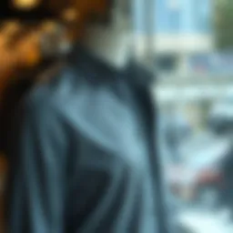 Stylish gray shirt draped elegantly on a mannequin