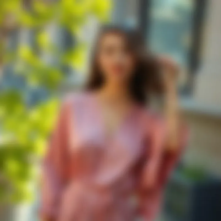 Fashionable outfit combinations featuring the rose dusty satin dress