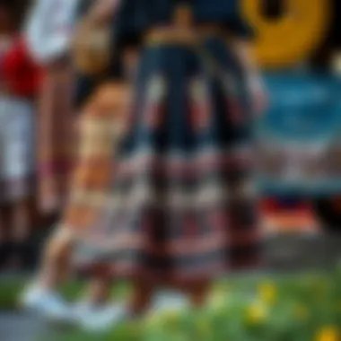 A vibrant collection of gypsy skirts showcasing traditional patterns and modern designs