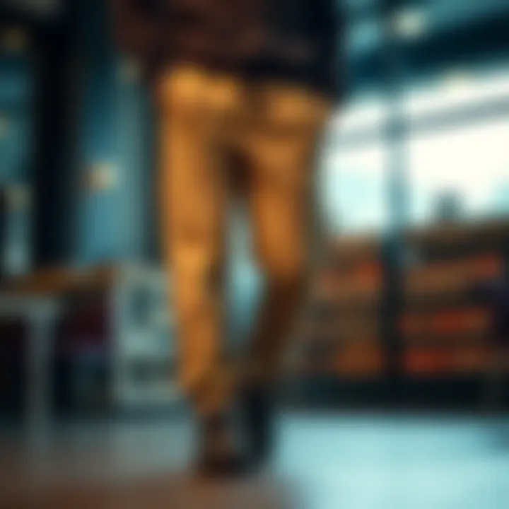 Material selection for khaki joggers