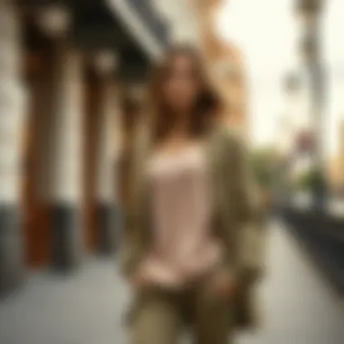 Stylish outfit featuring khaki joggers