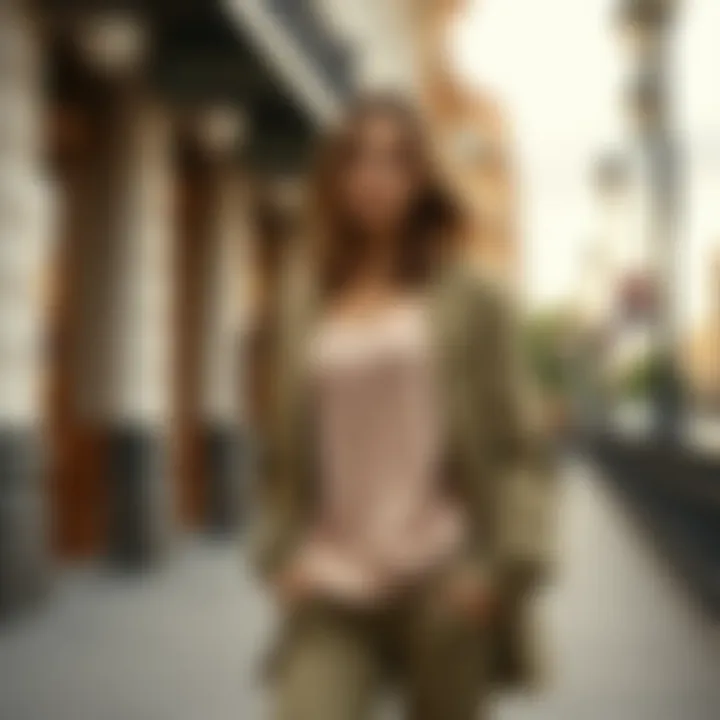 Stylish outfit featuring khaki joggers