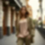 A Chic Look with Khaki Joggers Stylish outfit featuring khaki joggers