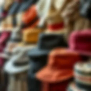 Care tips for hats and shawls displayed